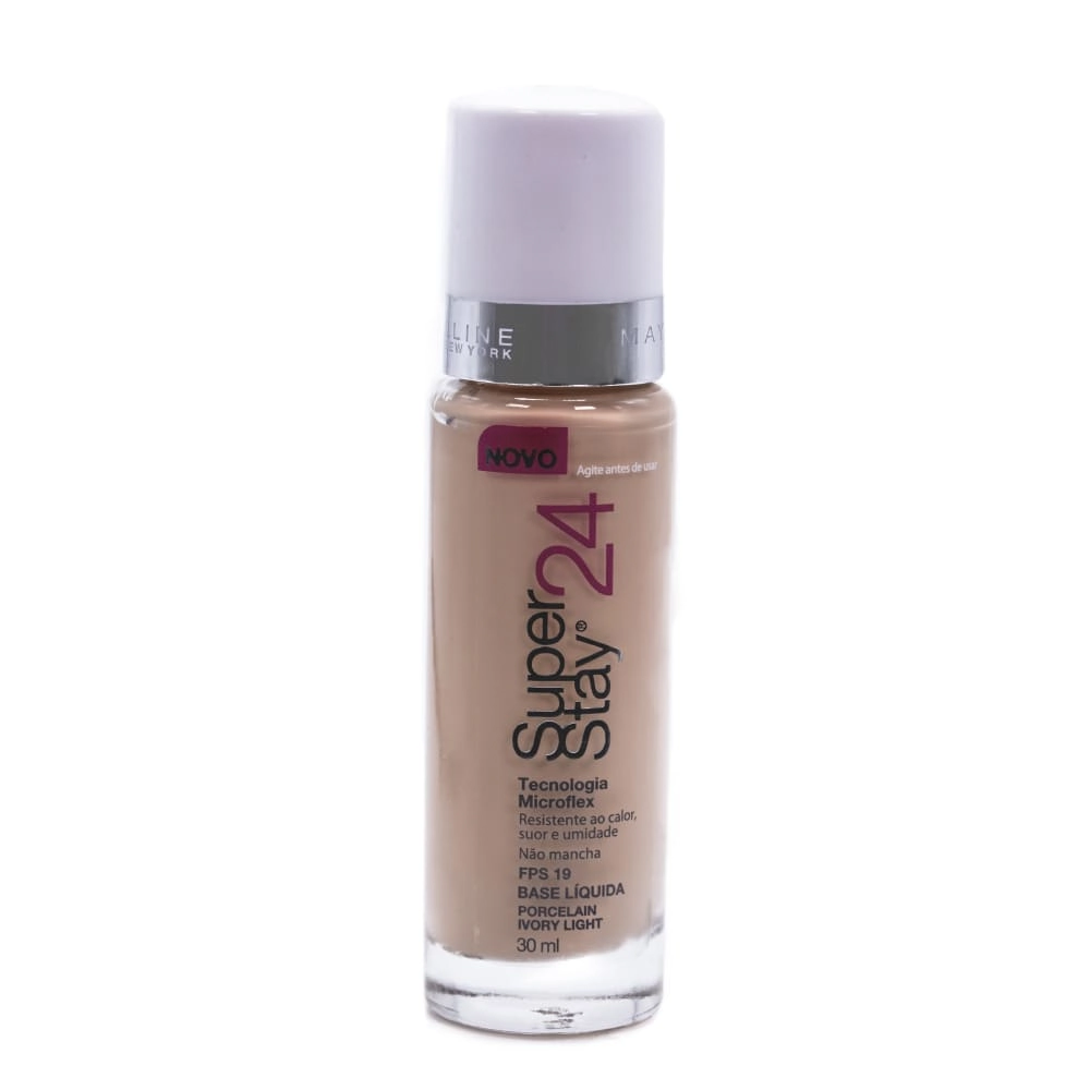 May Base Líquido Super Stay 24h Fps19 Force Ivory Ligh