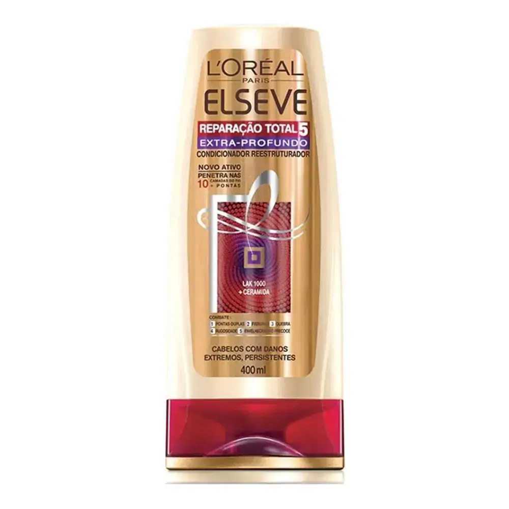 Condicionador Reestruturador Loréal Paris Elseve Reparação Total 5 Extra Profundo Frasco 400ml