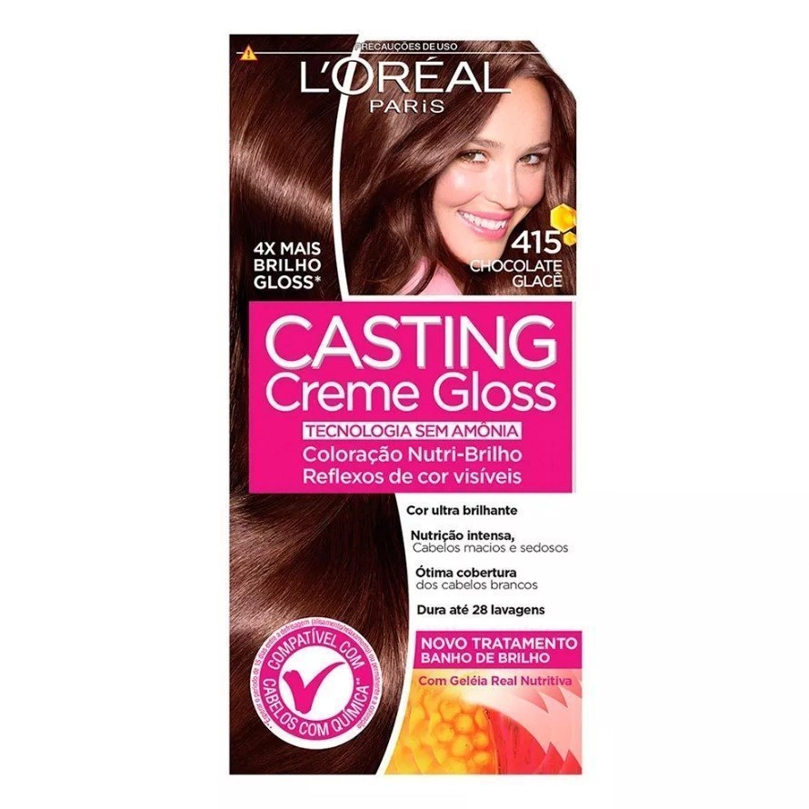 Tintura L`oreal Casting Creme Gloss 415 Chocolate Glacê