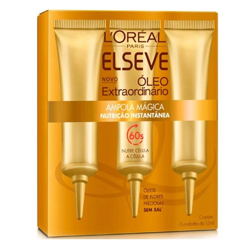 Ampola Tratamento Elseve 15ml Oleo Extraordinario Nutricao Loreal Paris