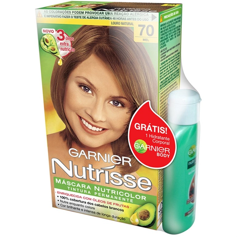 Tintura Permanente Nutrisse Mini Kit 7.0 Louro Médio Garnier