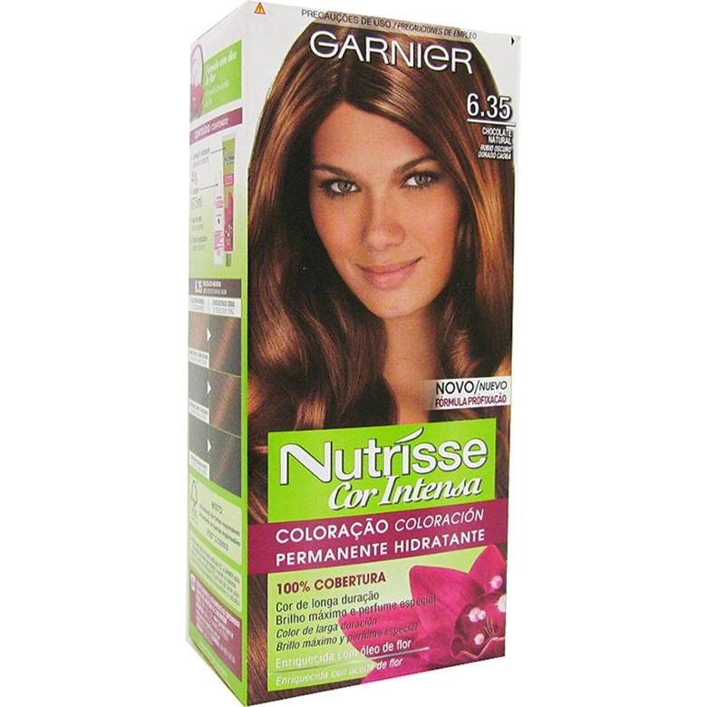 Tintura Permanente Nutrisse 6.35 Chocolate Natural Garnier