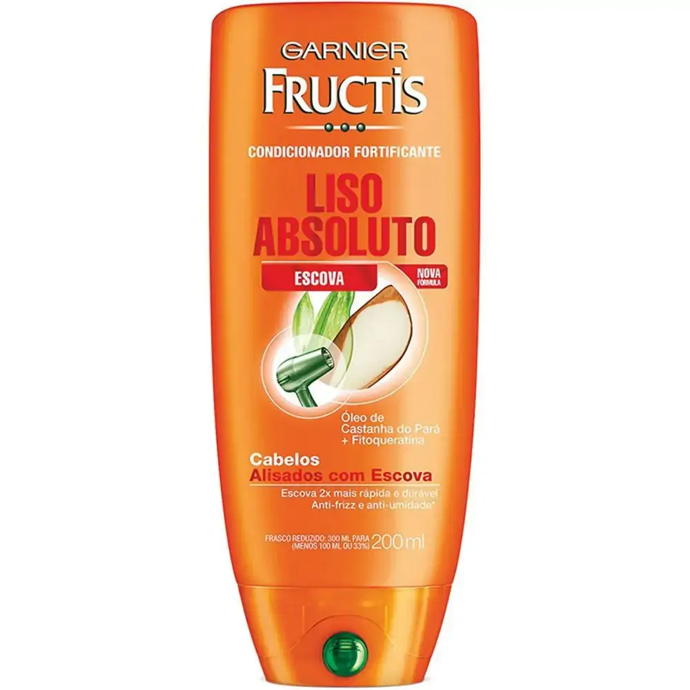 Condicionador Garnier Fructis Fortificante Liso Absoluto Escova