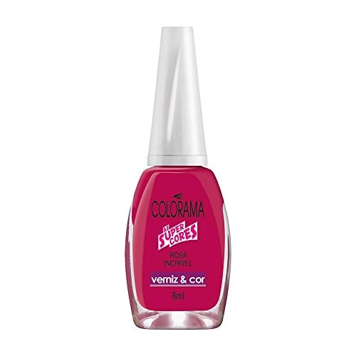 Esmalte Super Cores Verniz Rosa Incrivel 8ml Colorama