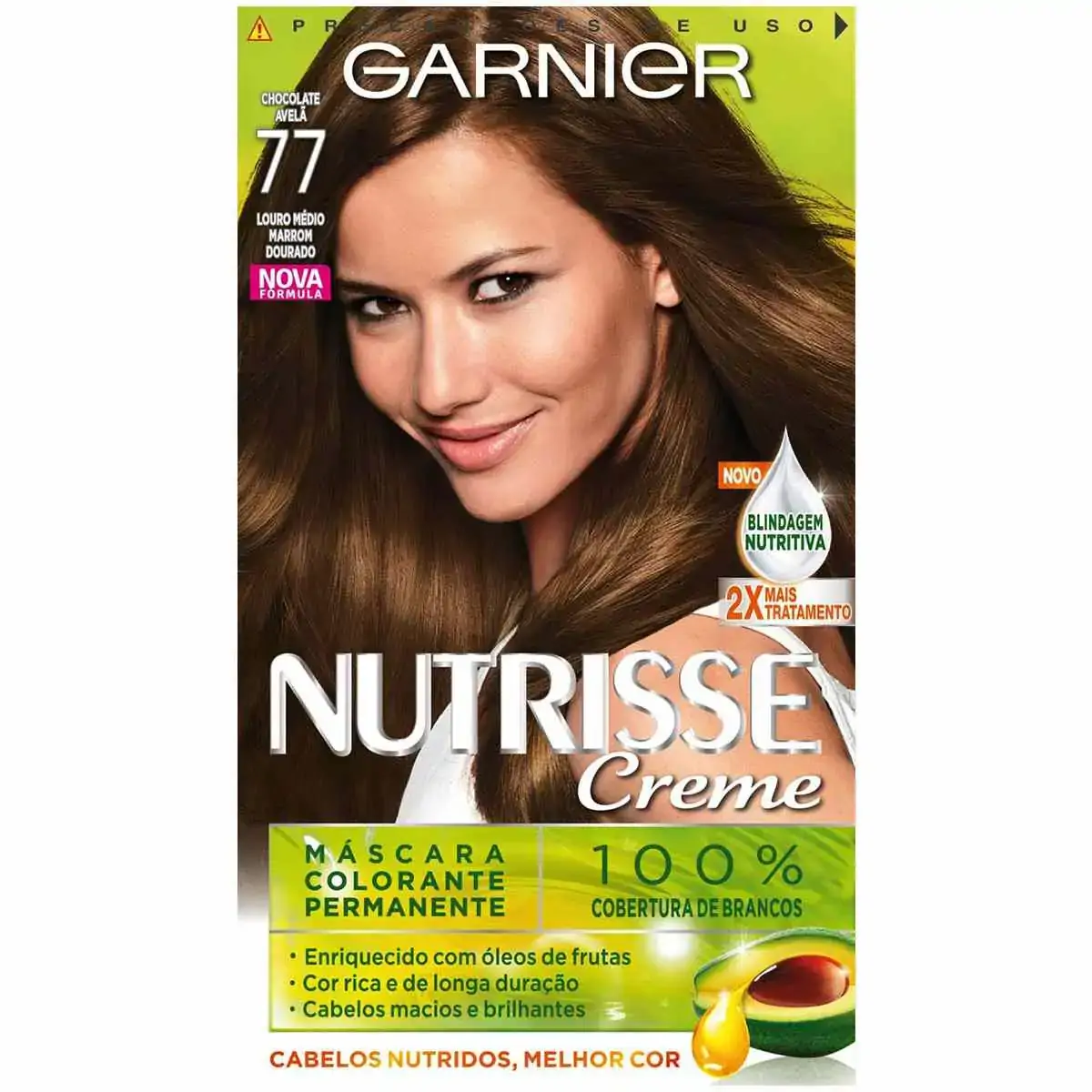 Tintura Garnier Nutrisse Kit Cor 77 Chocolate Avelã