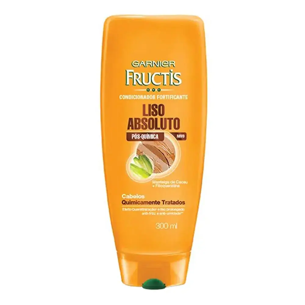 Condicionador Garnier Fructis Fortificante Liso Absoluto Pós Química
