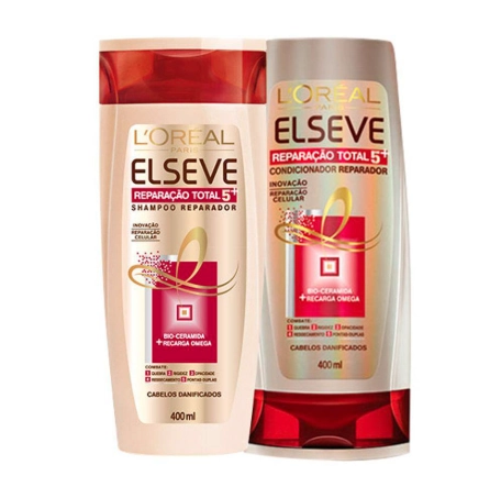 Kit Shampoo 400ml Condicionador 200ml Elseve Reparacao Total 5 Extra Profunda Loreal Paris