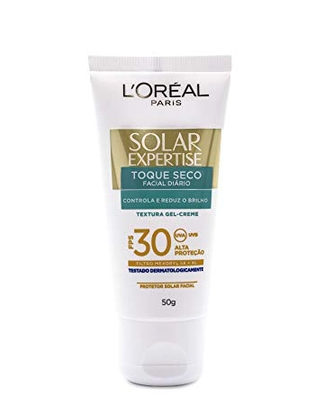 Protetor Solar Toque Seco Gel Creme Facial Fps 30 Loréal Paris Solar Expertise Caixa 50g