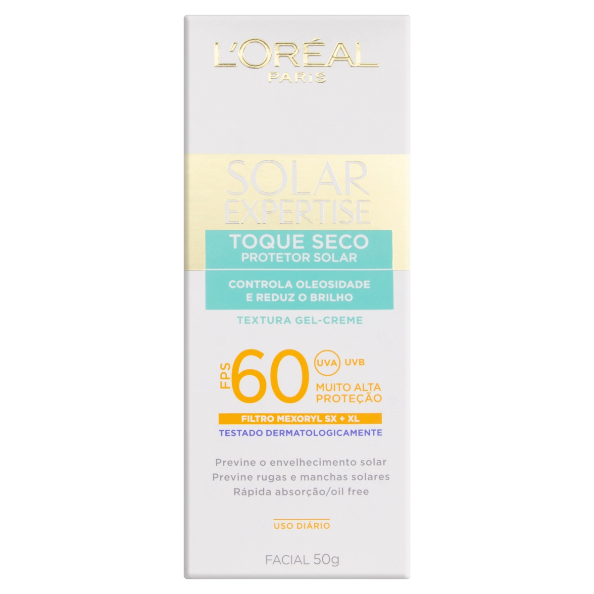 Protetor Solar Diário L´ORÉAL Toque Seco Fator 60 50ml