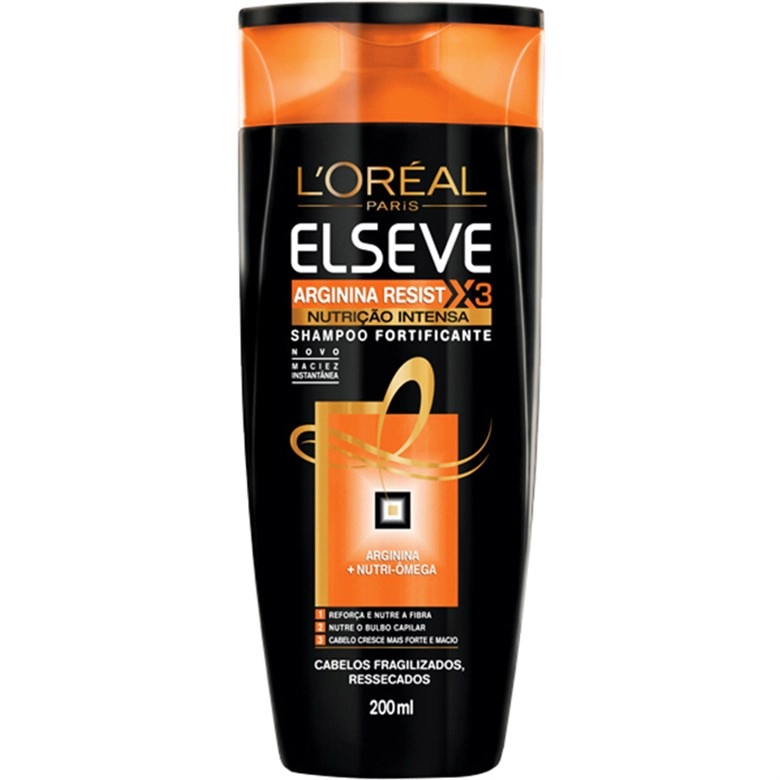 Shampoo Loréal Paris Elseve Arginina Resist X3 Nutrição Intensa Frasco 200ml