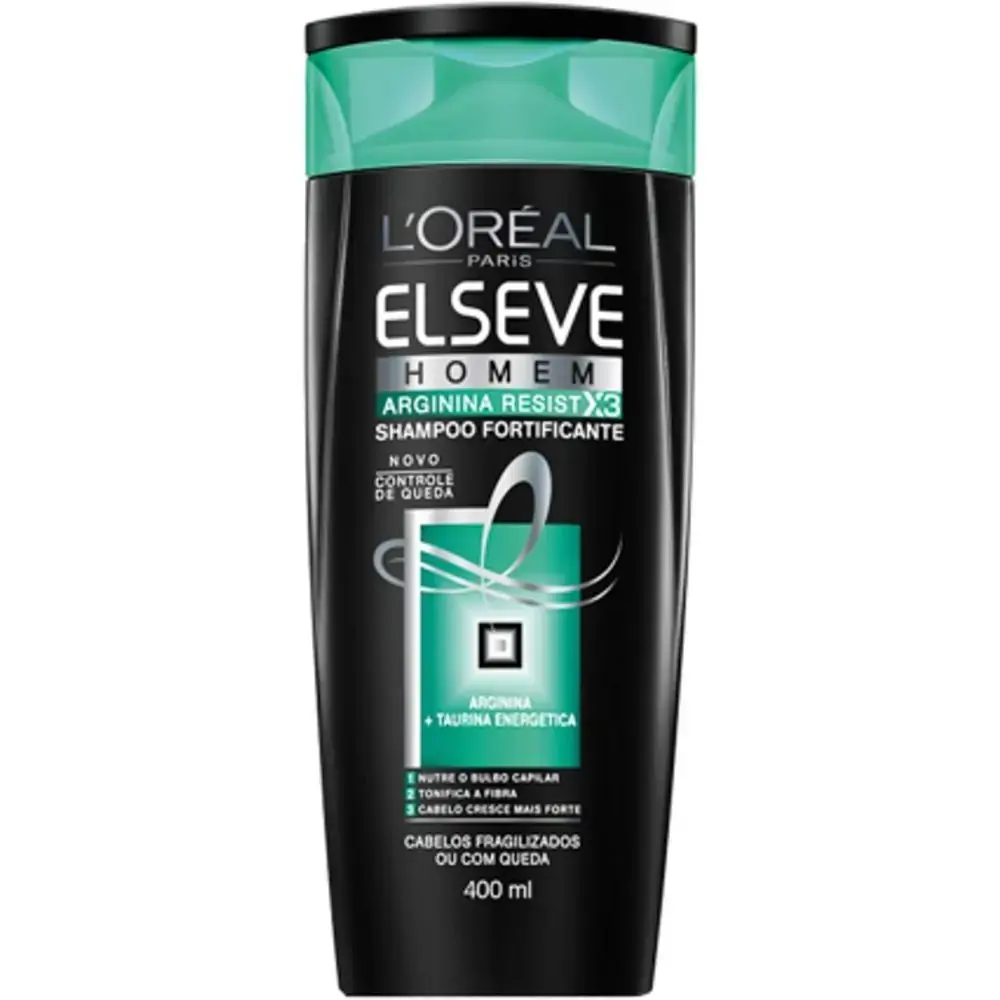 Shampoo Elseve Arginina Resist X3 Homem 400ml Loreal Paris