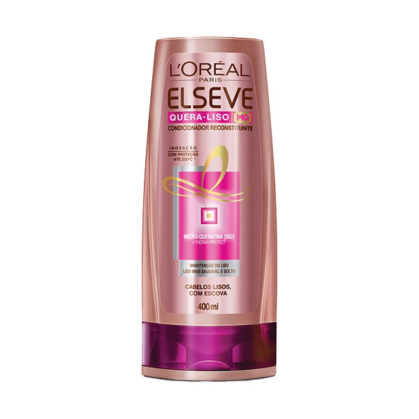 Condicionador Loréal Paris Elseve Quera Liso Frasco 400ml