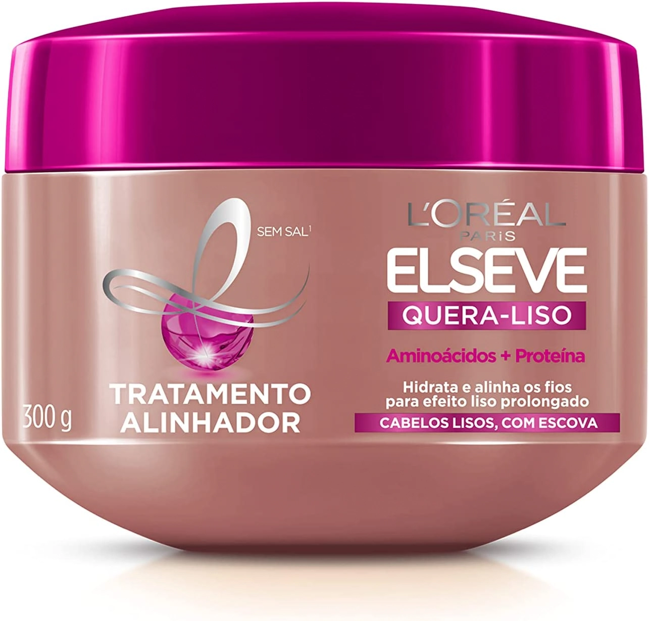 Creme De Tratamento Loréal Paris Elseve Quera Liso Pote 300g