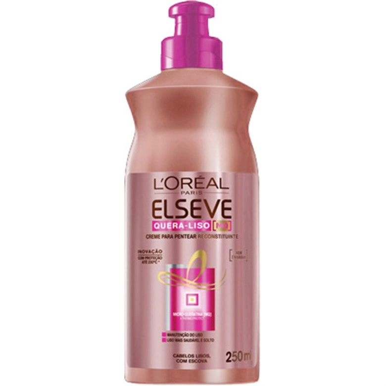 Creme Para Pentear Loréal Paris Elseve Quera Liso Frasco 250ml