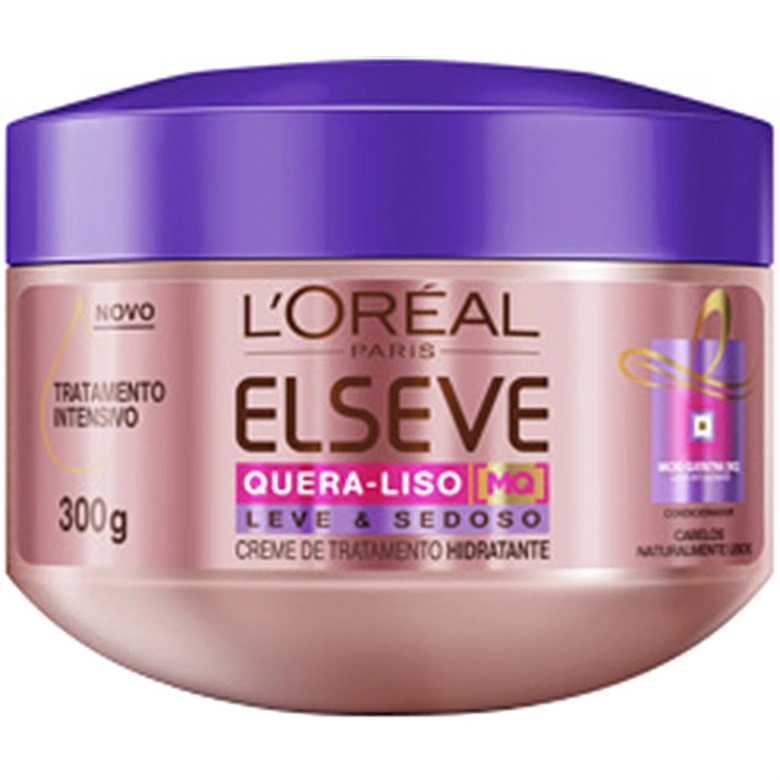 Creme De Tratamento Elseve Quera Liso Leve E Solto 300g Loreal Paris