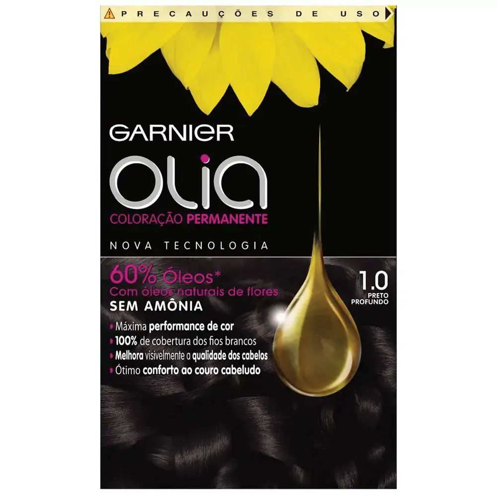 Tintura Garnier Olia Sem Amônia 1.0 Preto Profunfo