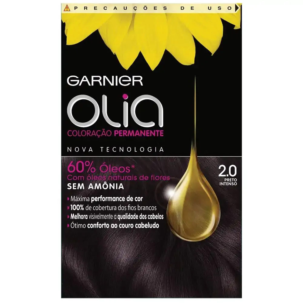 Tintura Garnier Olia Sem Amônia 2.0 Preto Intenso