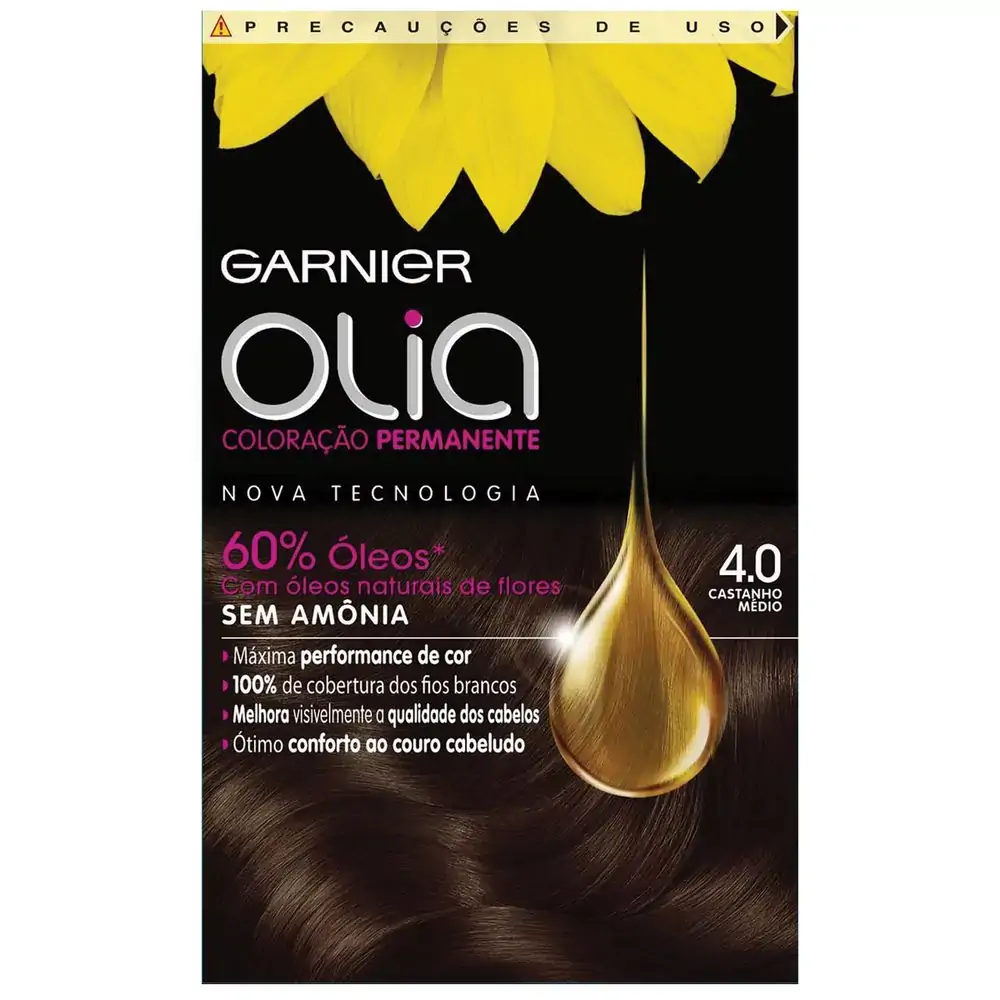 Tintura Garnier Olia Sem Amônia 4.0 Castanho Médio
