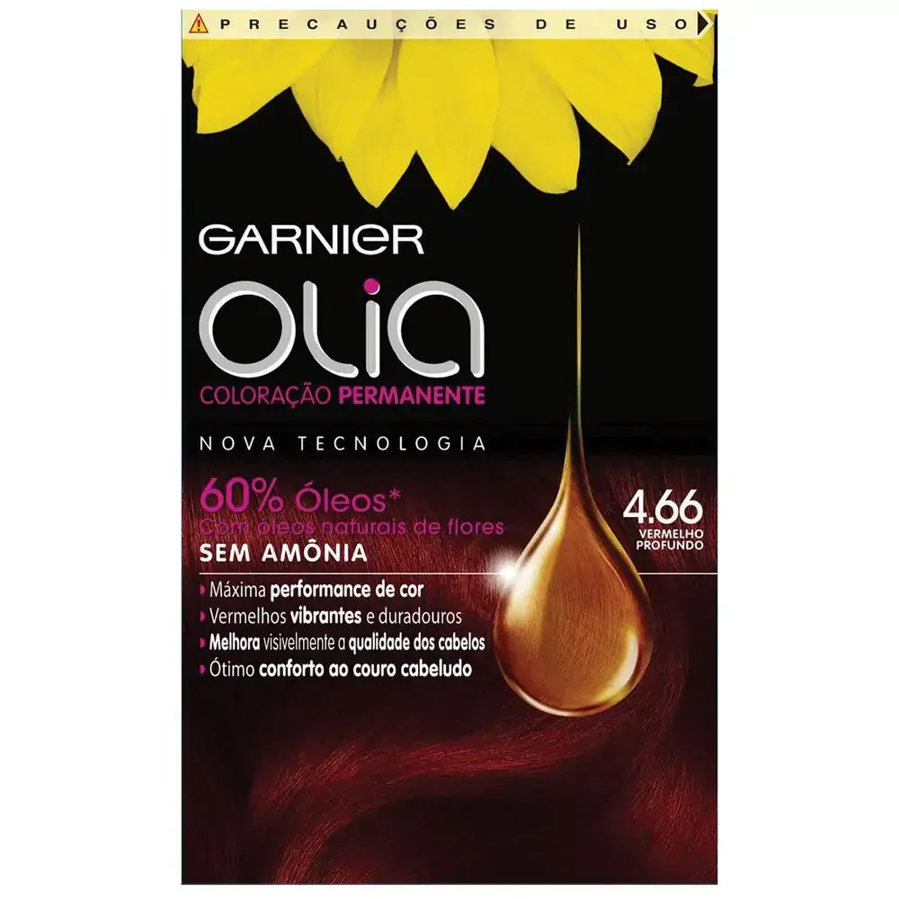 Tintura Garnier Olia Sem Amônia 4.66 Vermelho Profundo