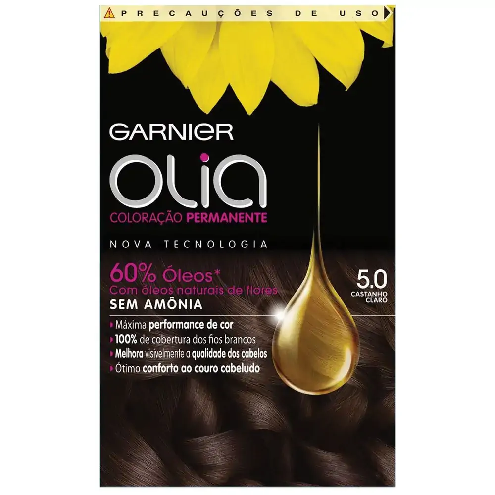 Tintura Garnier Olia Sem Amônia 5.0 Castanho Claro