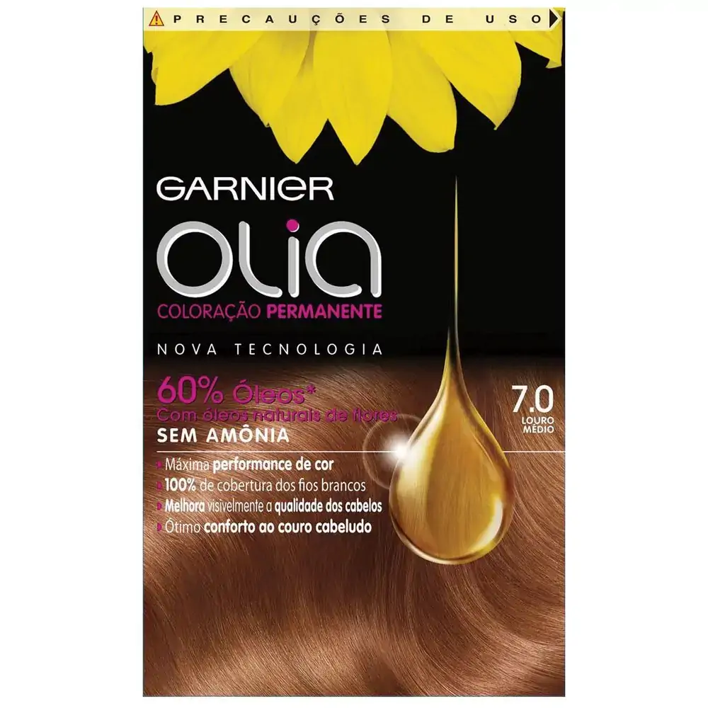 Tintura Garnier Olia Sem Amônia 7.0 Louro Médio