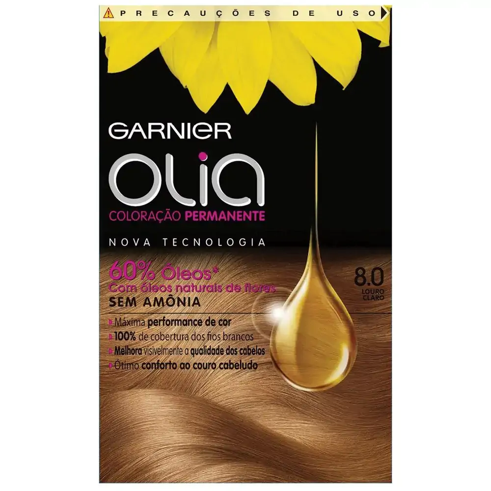 Tintura Garnier Olia Sem Amônia 8.0 Louro Claro