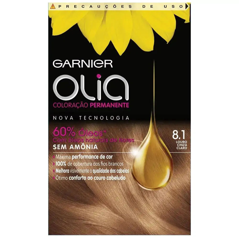 Olia Coloração Permanente 8.1 Louro Cinza Claro Garnier
