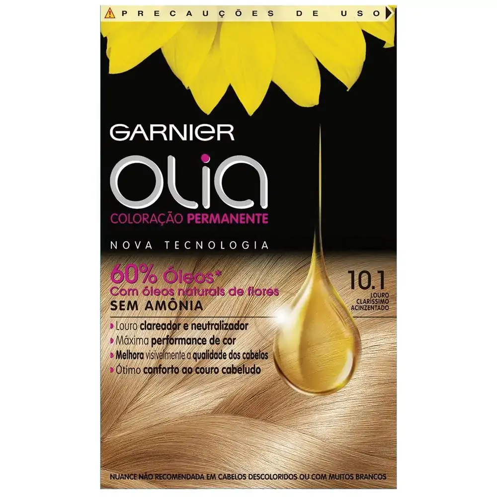 Tintura Garnier Olia Sem Amônia 10.1 Louro Claríssimo Acinzentado