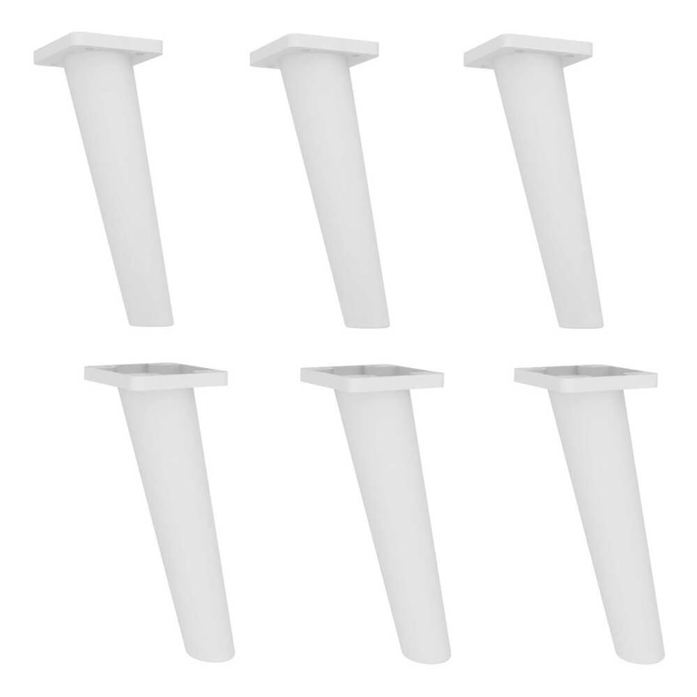 Pés Palito Retrô - Kit Com 6 Unidades Multimóveis Branco