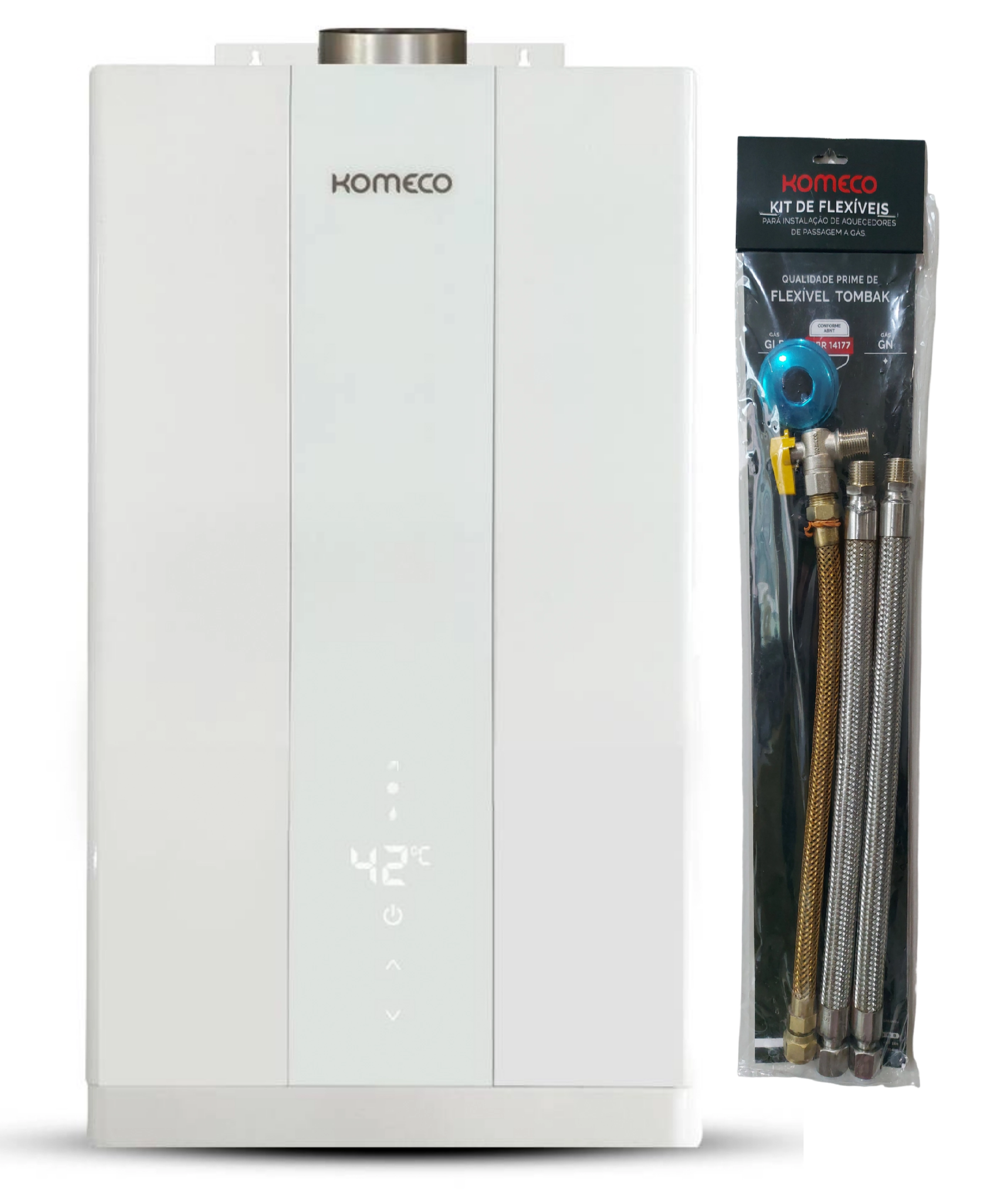 Aquecedor Komeco Ko 16d Home 16 Litros Glp Com Kit Ligação Branco 127v/220v