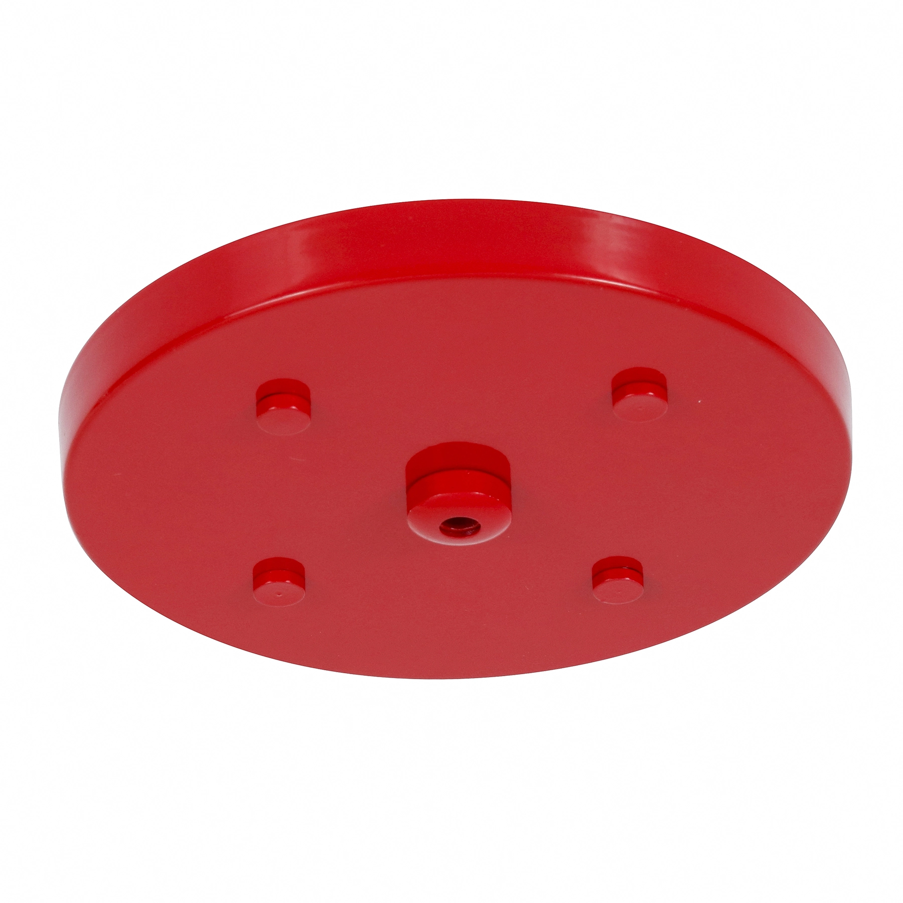 Canopla para Pendente Redonda 5 Lâmpadas Metal Vermelho