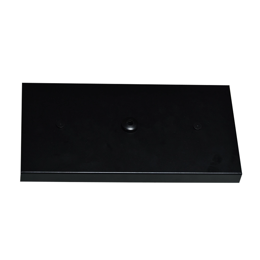 Canopla para Pendente Retangular 3 Lâmpadas Metal Preto