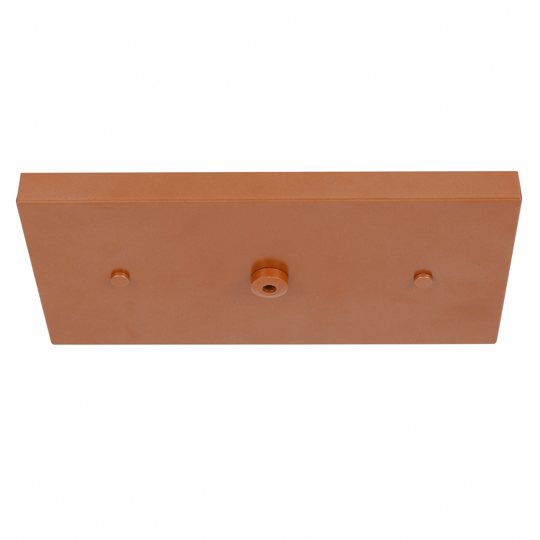 Canopla para Pendente Retangular 3 Lâmpadas Metal Cobre