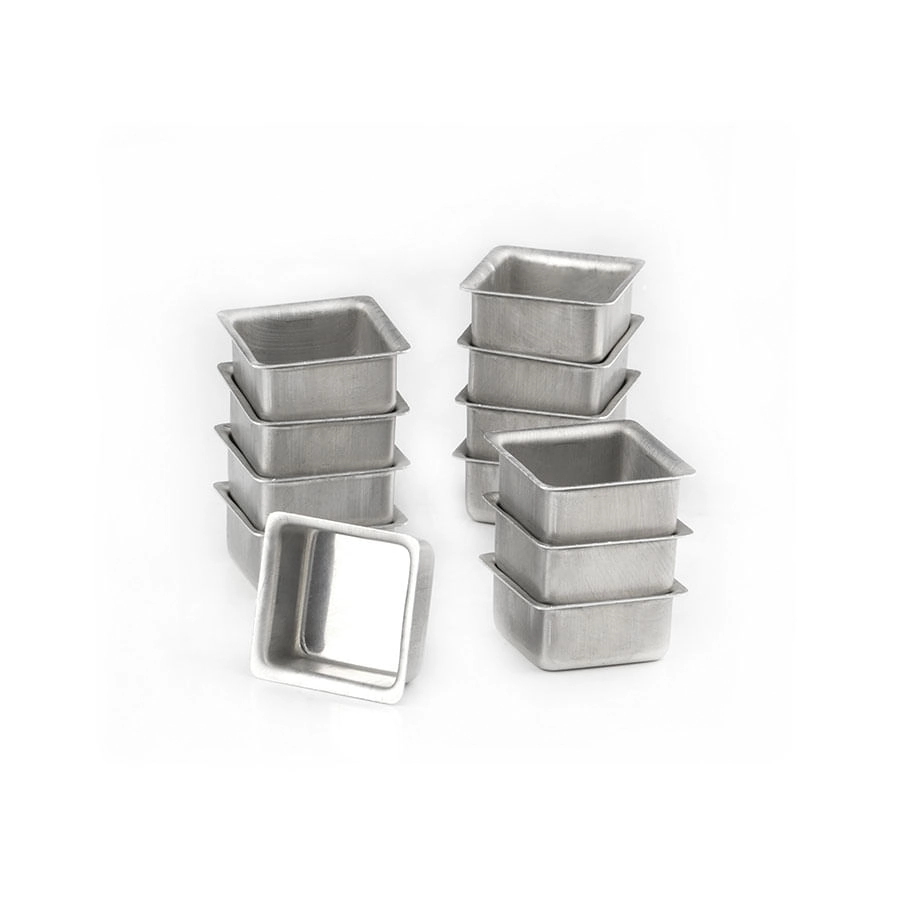 Forma Pao De Mel 4x2,5 Quadr Fundo Fixo C/12 Un