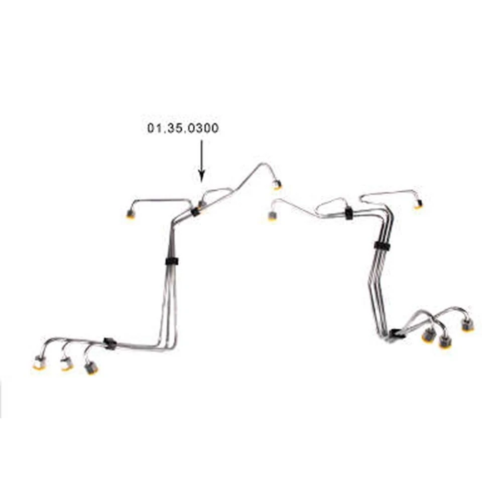 Cano Injetor do 5º Cilindro VOLVO B10M ONIBUS/B58 ONIBUS Motor THD100 EC/ED/THD - INCODIESEL 01350300