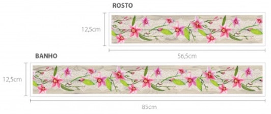 Faixa Digital Banho E Rosto Mod906 Floral 6009