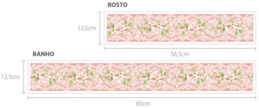 Faixa Digital Banho E Rosto Mod906 Floral 6010