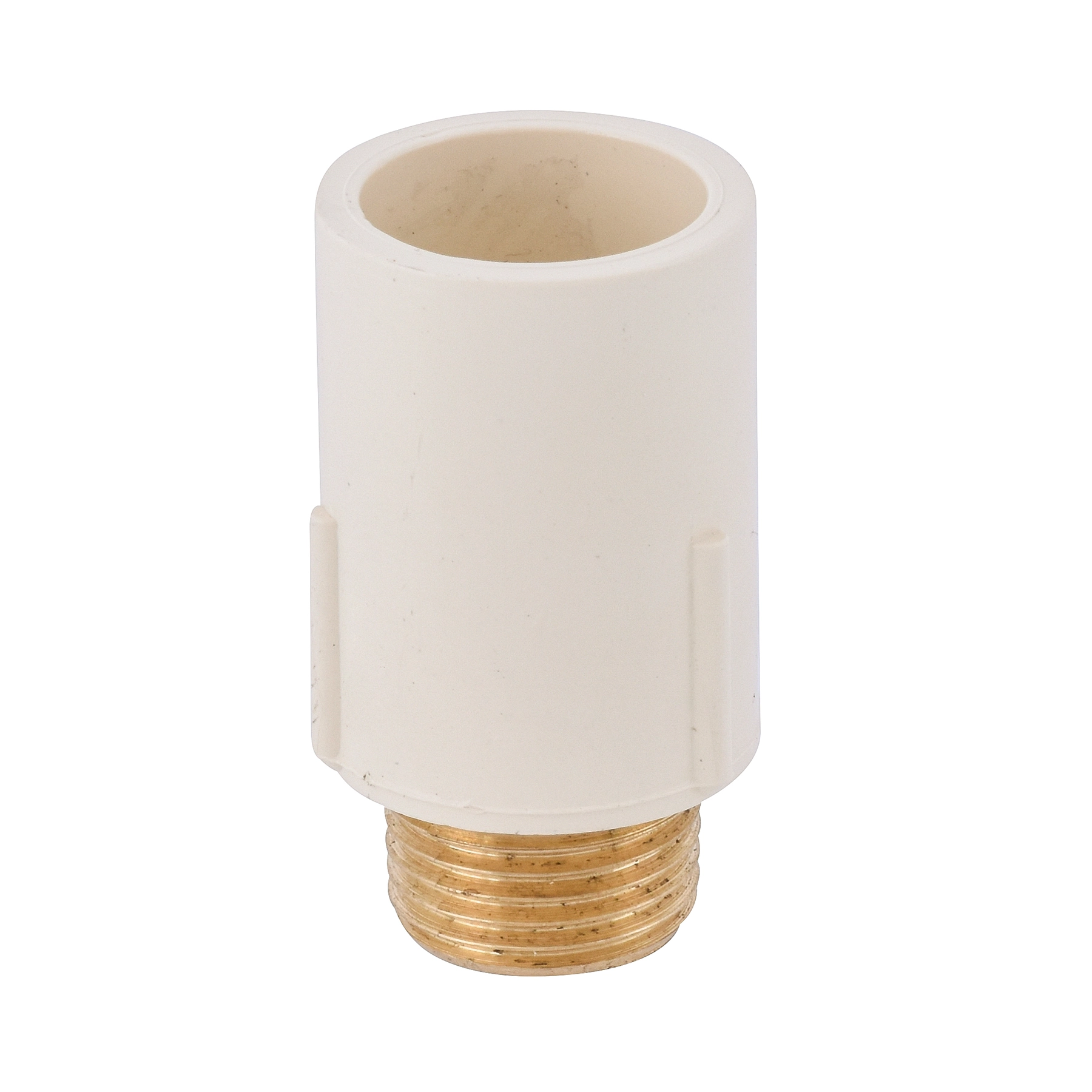 Conector Macho CPVC Roscável e Liso para Condução de Água Quente 22x15mm ou 3/4"x1/2" Aquatherm Tigre