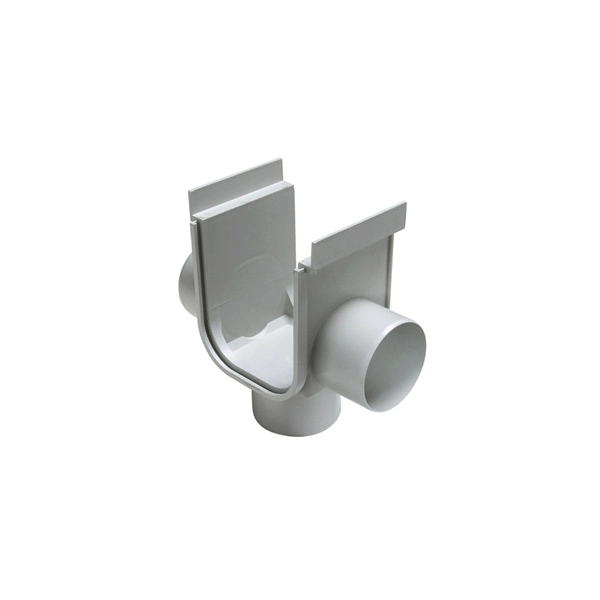 Bocal para Calha de Piso Reforçada Lateral 2 Lados PVC 10cmx13cm Diâmetro 7,5cm Tigre