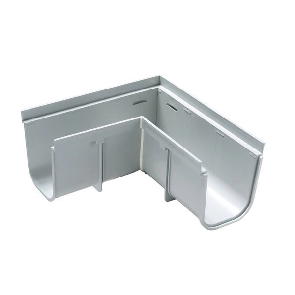 Esquadro 90° para Calha de Piso PVC Liso Branco Bitola 13-14,8cm Macho/Fêmea 25cmx10,4cmx12,7cmx14cm Tigre