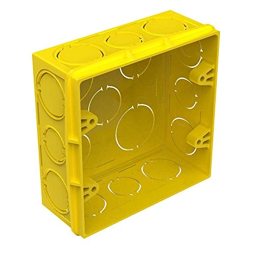 Caixa de Luz Quadrada em Pvc Flex 4x4´´ Amarela