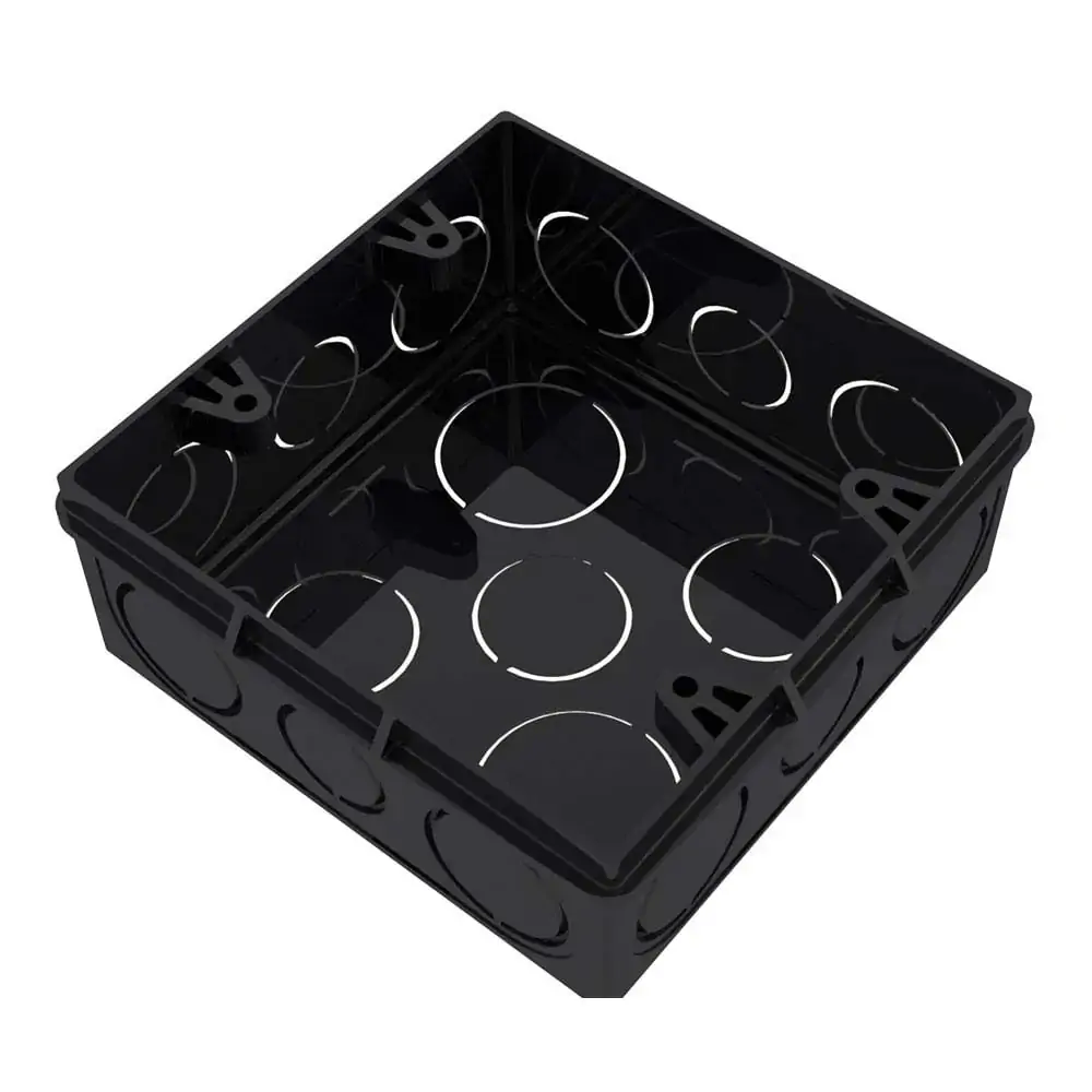 Caixa de Luz Quadrada em Pvc Eletroduto Pesado 4x4´´ Preta