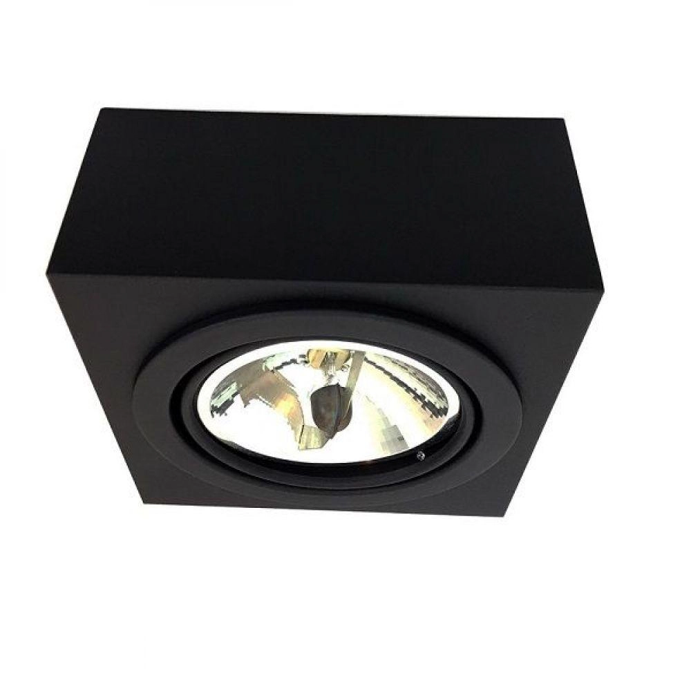 Plafon Spot Bivolt Sobrepor Direcionável 1 Lâmpada Preto Rl