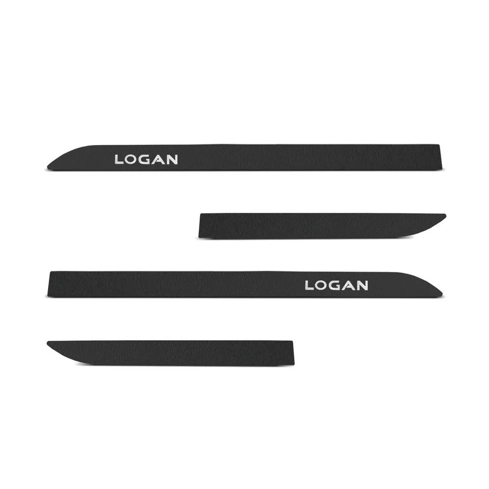 Jogo de Friso Lateral RENAULT LOGAN Preto - TOP MIX 6020A