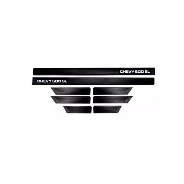 Jogo de Friso Lateral CHEVROLET - GM CHEVY Preto - TOP MIX 1063A