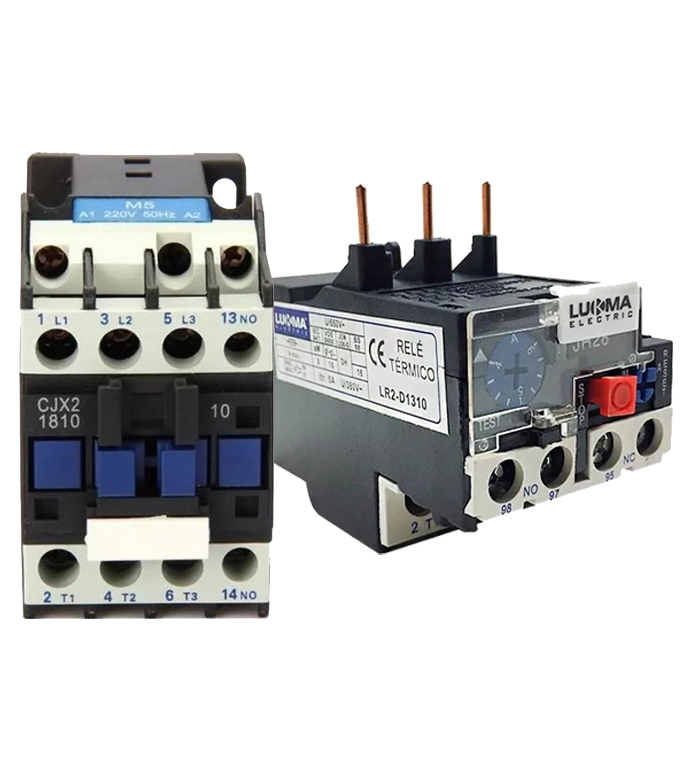Kit  Contator Cjx2-d1810 Na 127v 60hz + Relê Térmico 12-18a