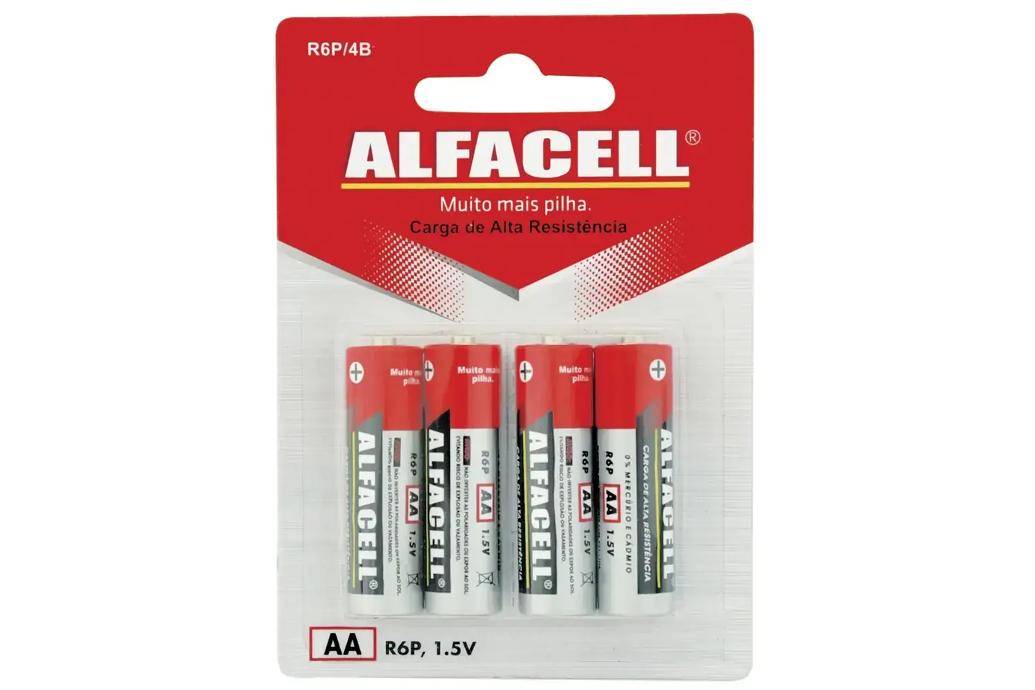 Pilha Alfacell Aa C/4
