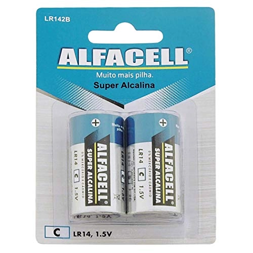 Pilha Alfacell Alcalina C Media C/2