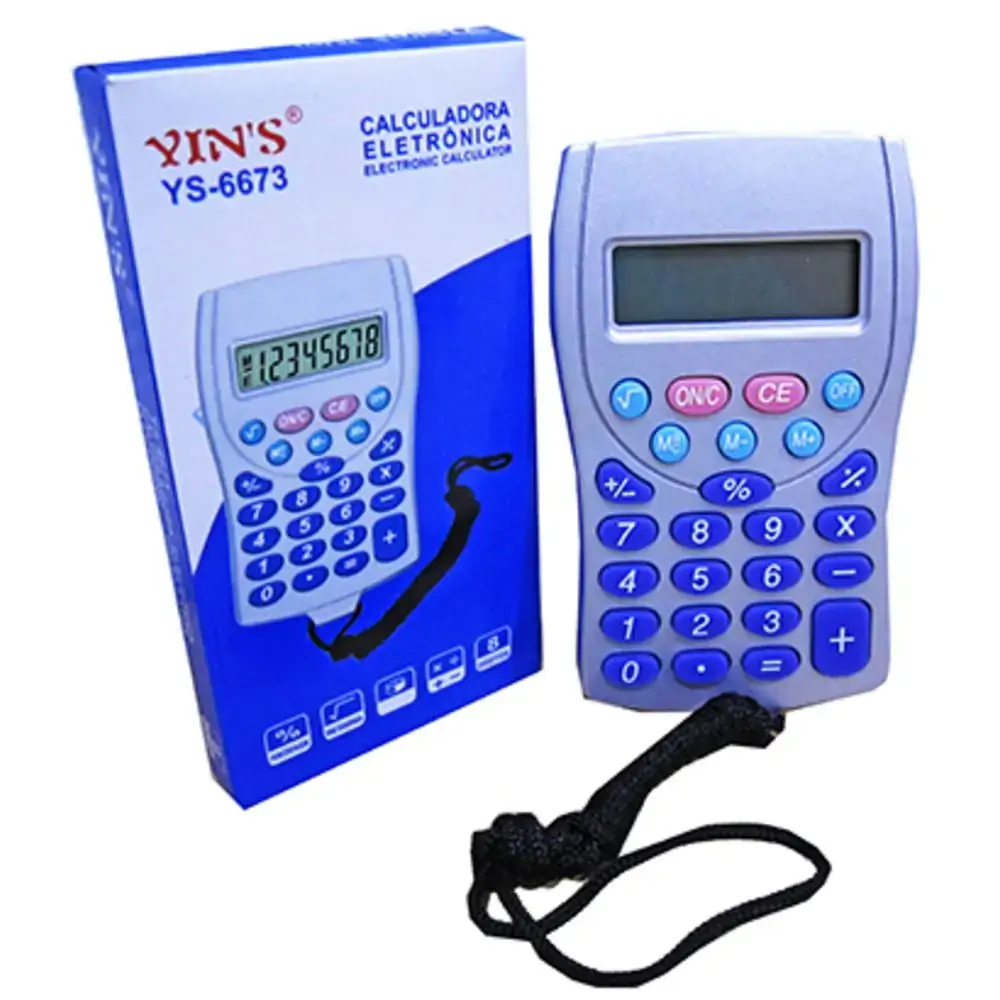Calculadora Eletro 8 Digitos C/ Corda