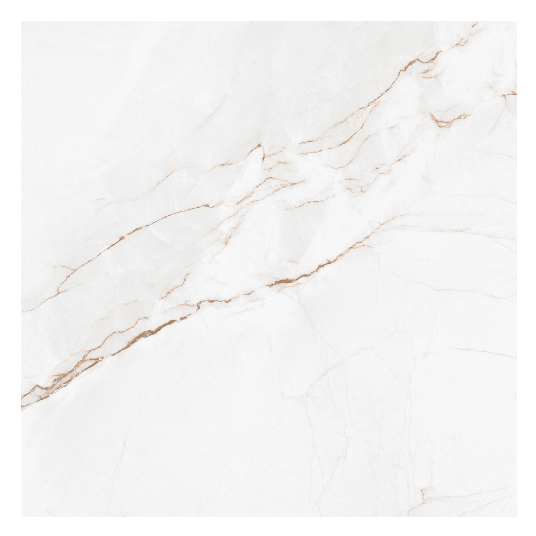 Porcelanato Marmorizado Polido Borda Reta Interno 70x70cm Paraná Branco Elizabeth